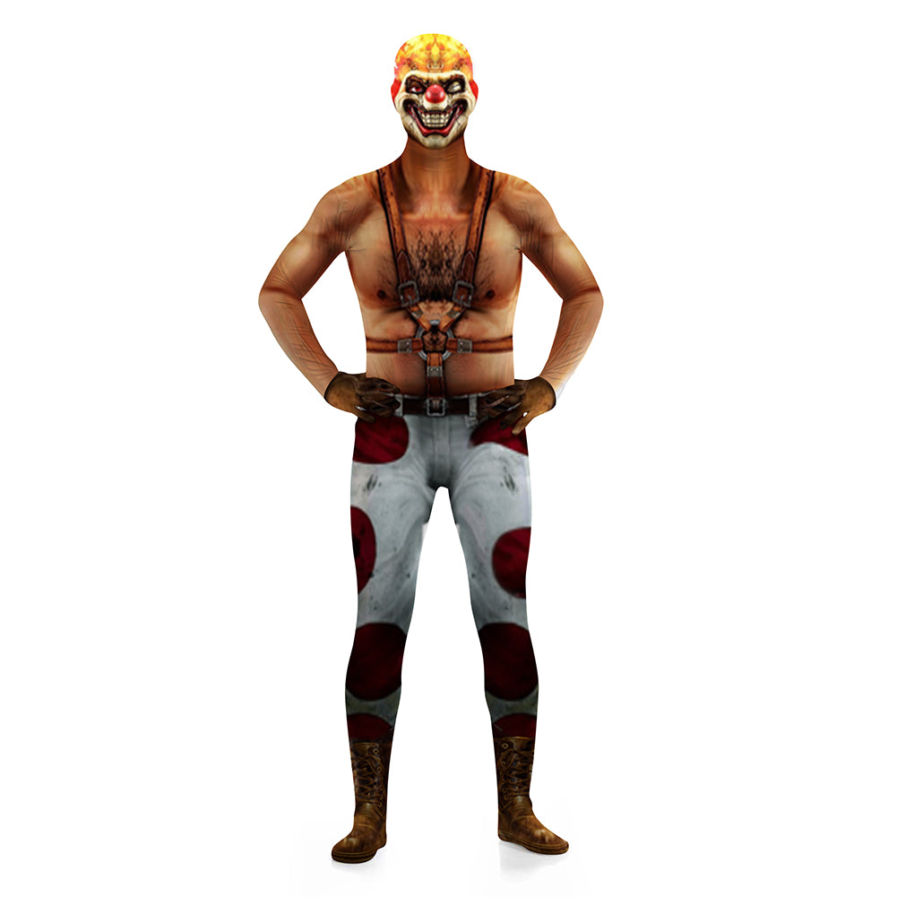 TV Twisted Metal 2023 Sweet Tooth Brown Jumpsuit Outfits Cosplay Costume Halloween Carnival Suit