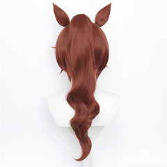 Tokai Teio Wig With Ears Tail Cosplay Accessories Heat Resistant Synthetic Hair Halloween Props