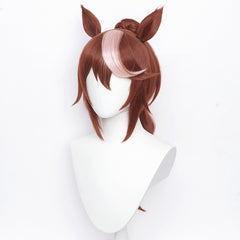 Tokai Teio Wig With Ears Tail Cosplay Accessories Heat Resistant Synthetic Hair Halloween Props
