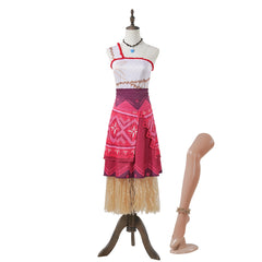 Moana 2 (2024) Moana Red Dress Outfits Cosplay Costume Halloween Carnival Suit