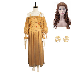 Padme Amidala Meadow Yellow Dress Outfits Costume Halloween Carnival Suit