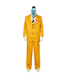 Beetlejuice Season 2 (2024) Shrinker Head Bob Yellow Suit Outfits Cosplay Costume Halloween Carnival Suit