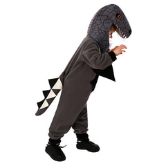 Kids Children Animals Black Dinosaur Funny Party Jumpsuit Outfits Cosplay Costume Halloween Carnival Suit
