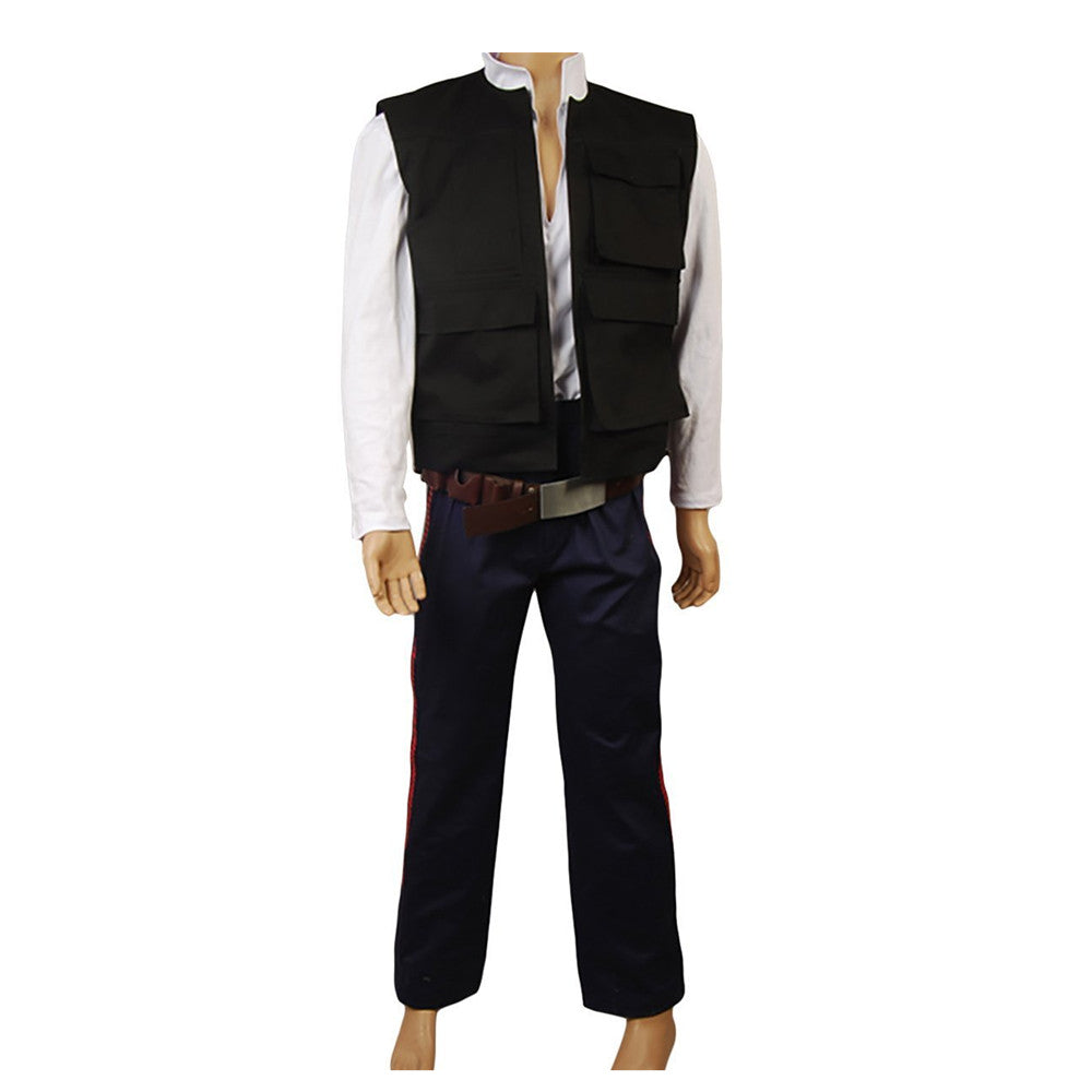 Movie Anh A New Hope Han Solo Costume Vest Shirt Pants Halloween Carnival Suit