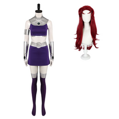 Teen Titans Starfire Cosplay Costume Dress Outfits Halloween Carnival Suits