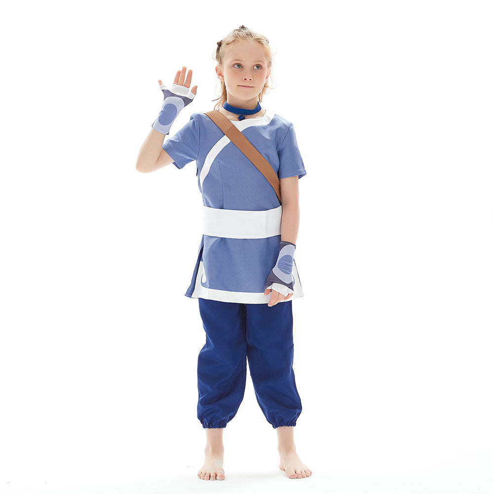 Kids Avatar: the last Airbender Children Halloween Carnival Suit Katara Cosplay Costume