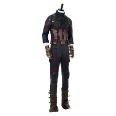 Movie Avengers 3 : Infinity War Captain America Steven Rogers Outfit Uniform Suit Cosplay Costume NEW