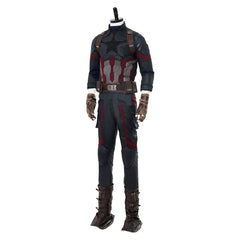 Movie Avengers 3 : Infinity War Captain America Steven Rogers Outfit Uniform Suit Cosplay Costume NEW