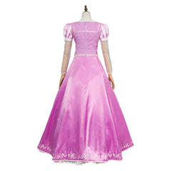 Movie Tangled Rapunzel Pink Princess Dress Cosplay Costume Halloween Carnival Suit