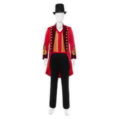 The Greatest Showman P.T. Barnum Red Suit Cosplay Costume Halloween Carnival Suit