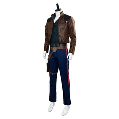 Movie Star Wars Han Solo Brown Jacket Set Outfit Cosplay Costume Halloween Carnival Suit