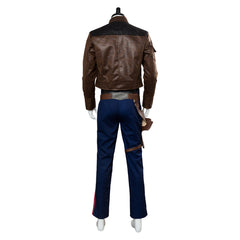 Movie Star Wars Han Solo Brown Jacket Set Outfit Cosplay Costume Halloween Carnival Suit