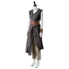 Movie The Last Jedi Rey Gray Outfit Ver.2 Cosplay Costume Halloween Carnival Suit