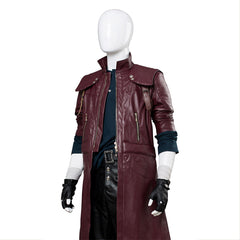 Game Devil May Cry V DMC5 Dante Aged Outfit Leather Cosplay Costume Halloween Carnival Suit