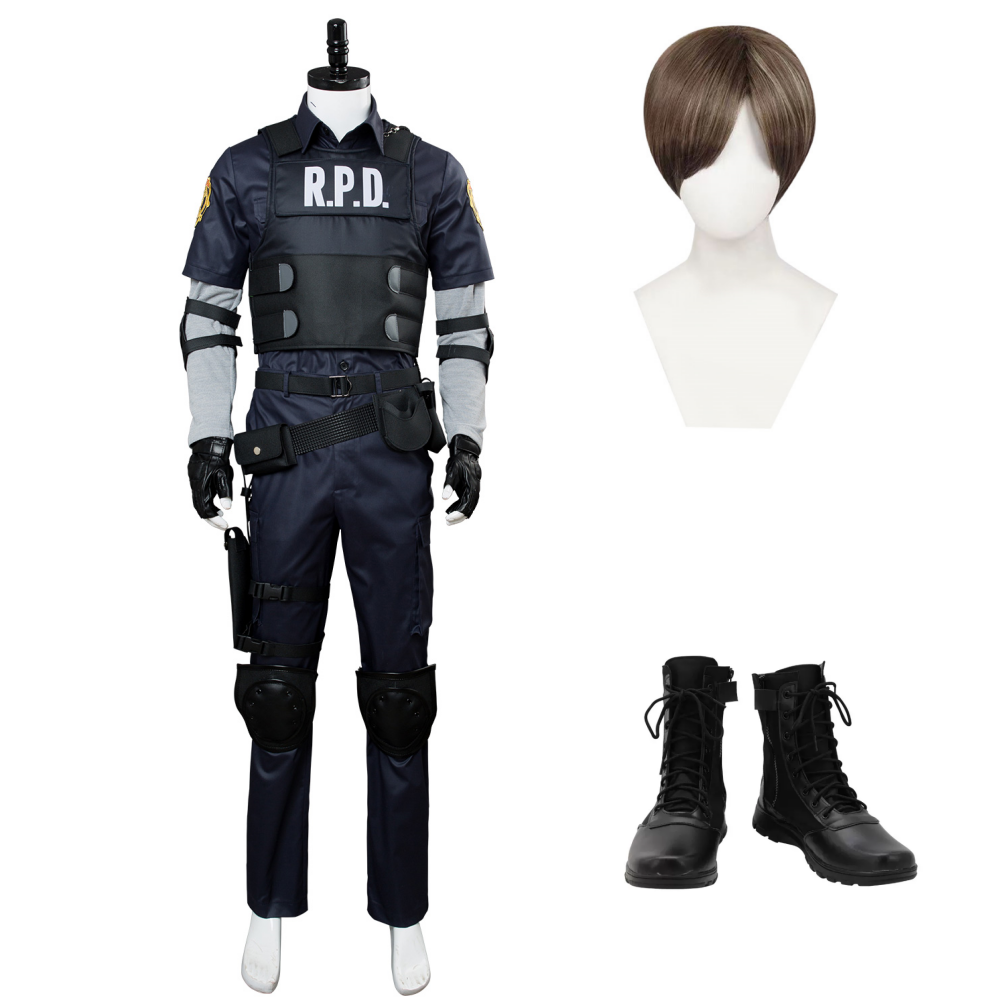 Game Resident Evil 2 Remake Re Leon Scott Kennedy Outfit Cosplay Costume Halloween Carnival Suit