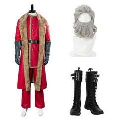 2018 Movie The Christmas Chronicles Santa Claus Red Set Outfit Cosplay Costume Halloween Carnival Suit