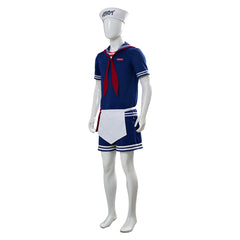 TV Stranger Things 3 Scoops Ahoy Steve Harrington Cosplay Costume Halloween Carnival Suit