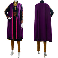 Movie Frozen Anna Purple Set Outfits Cosplay Costume Halloween Carnival Suit