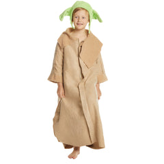 Kids The Mandalorian Robe Hat Outfit Baby Yoda Halloween Carnival Suit The Book Of Boba Fett Cosplay Costume