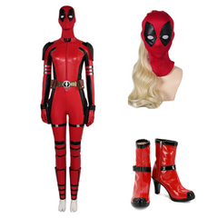 Movie Deadpool & Wolverine (2024) Women Deadpool Jumpsuit Outfits Cosplay Costume Halloween Carnival Suit