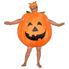 Adult Yellow Pumpkin Inflatable Costume Funny Party Jumpsuit Cosplay Costume Halloween Carnival Suit