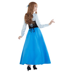 The Little Mermaid Ariel Blue Dress Outfits Cosplay Costume Halloween Carnival Carnival Suit