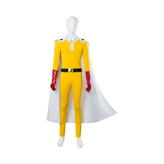 Saitama Yellow Jumpsuit Cosplay Costume Halloween Carnival Suit