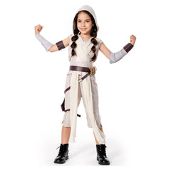 Star Wars: The Rise of Skywalker Kids Children Outfit Rey Halloween Carnival Suit Cosplay Costume