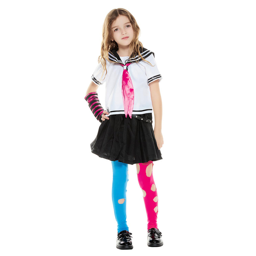 Kids Children Game Danganronpa Dangan Rondo School Uniform Dress Outfit Yuibu Miota Halloween Carnival Suit Cosplay Costume