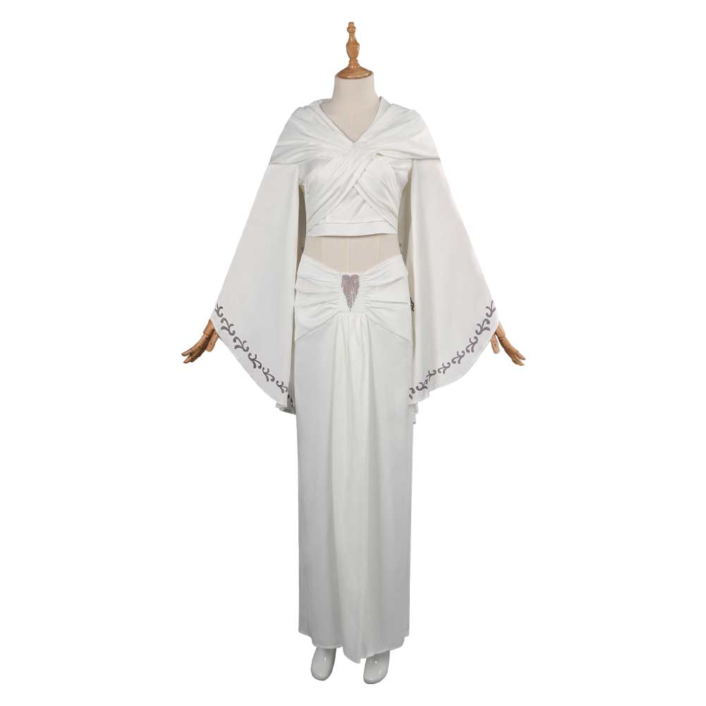 Movie Star Wars The Last Jedi Leia White Outfits Set Cosplay Costume Halloween Carnival Suit