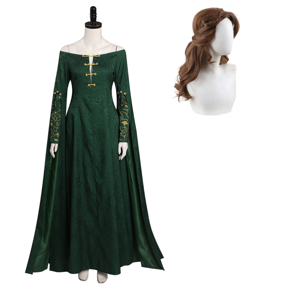 TV House Of The Dragon Alicent Hightower Cosplay Costume Green Dress Outfits Halloween Carnival Suit