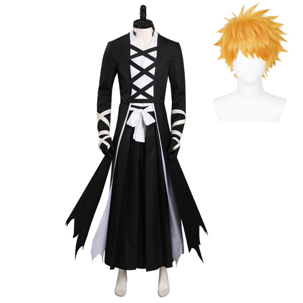 Anime Kurosaki Cosplay Costume Coat Outfits Halloween Carnival Suit