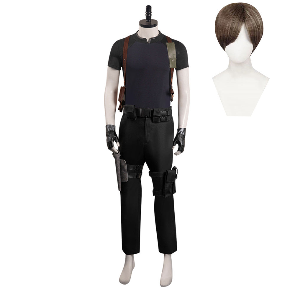 Game Resident Evil 4 Remake Leon S.Kennedy Cosplay Costume Halloween Carnival Suit