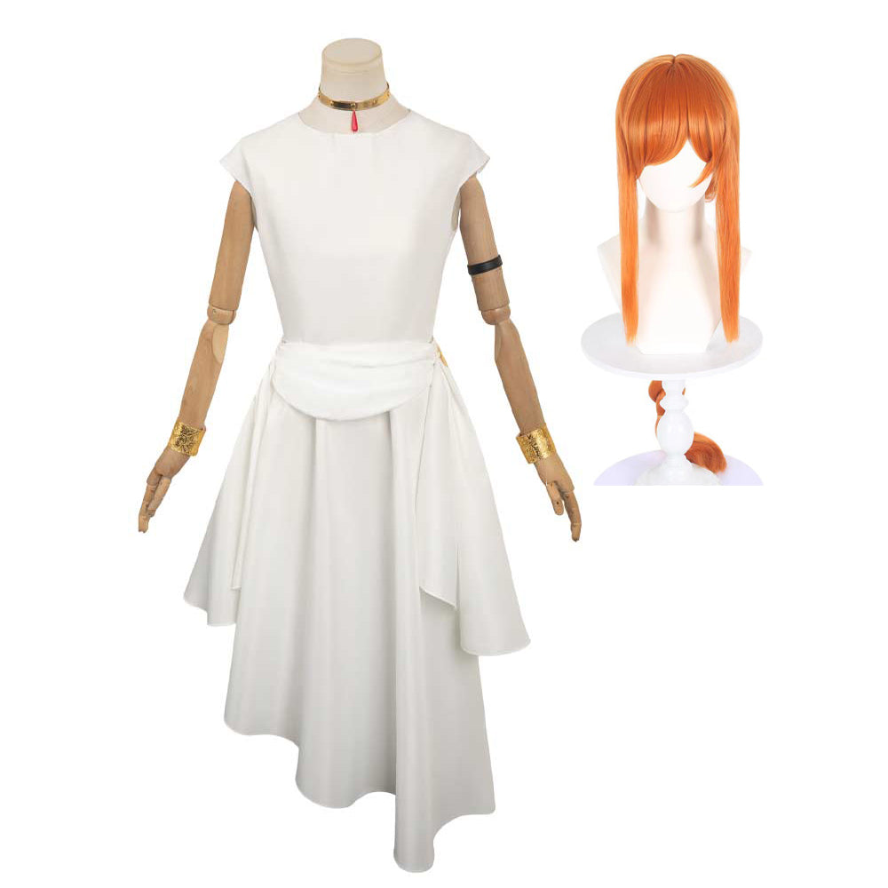 Anime Frieren:Beyond Journey's End 2023 Flamme White Dress Cosplay Costume Halloween Carnival Suit