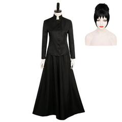 Movie Beetlejuice 2 (2024) Lydia Black Dress Cosplay Costume Outfits Halloween Carnival Suit