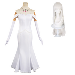 Emilia White Dress Outfits Cosplay Costume Halloween Carnival Suit