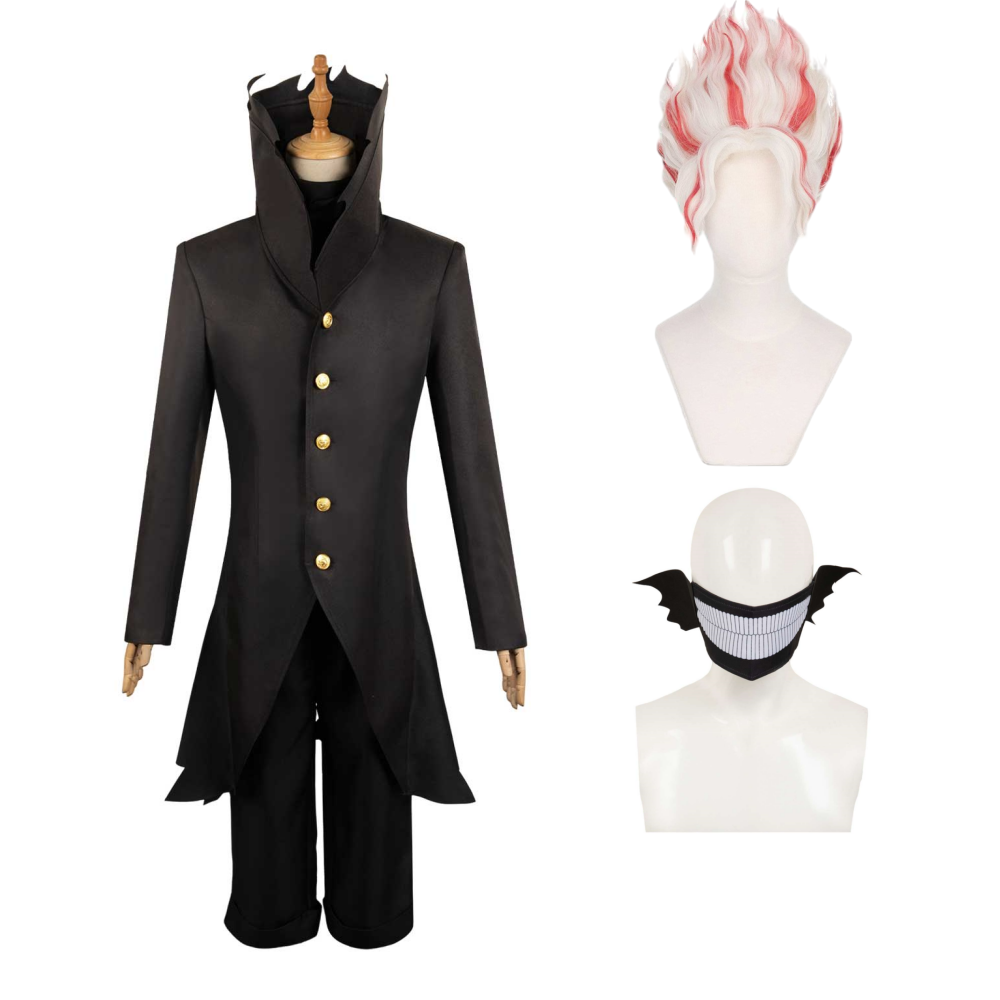 Dandadan (2024) Okarun Transformation Black Outfits Cosplay Costume Halloween Carnival Suit