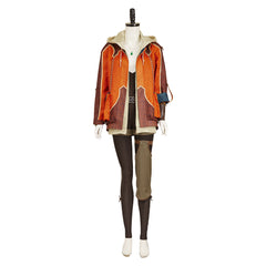 Monster Hunter Wilds (2025) Alma Orange Jacket Set Outfits Cosplay Costume