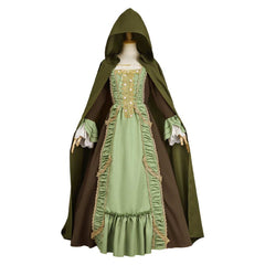 Agatha All Along (2024) Rio Vidal Green Dress Cloak Outfits Cosplay Costume