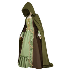 Agatha All Along (2024) Rio Vidal Green Dress Cloak Outfits Cosplay Costume