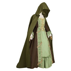 Agatha All Along (2024) Rio Vidal Green Dress Cloak Outfits Cosplay Costume