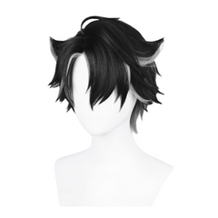 Game Genshin Impact Wriothesley Black Wigs Cosplay Accessories Halloween Carnival Props