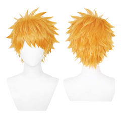 Kurosaki Ichigo Yellow Cosplay Wig Hair Halloween Carnival Props