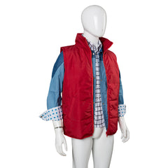 Back To The Future Marty McFly Red Waistcoat Cosplay Costume Halloween Carnival Suit