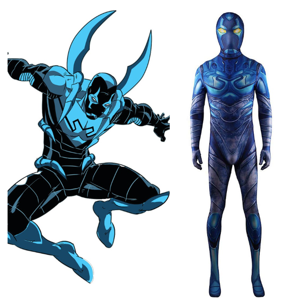 Blue Beetle Cosplay Costume Jumpsuit Outfits Halloween Carnival Party ...