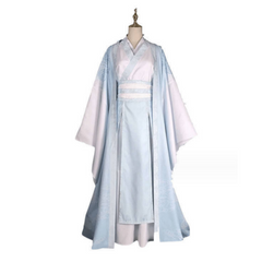 Mo Dao Zu Shi Lan Wangji White Set Outfits Cosplay Costume Halloween Carnival Suit