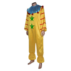 Adult Killer Klowns From Outer Space Shorty Cosplay Costume Yellow Jumpsuit Halloween Carnival Suit