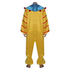 Adult Killer Klowns From Outer Space Shorty Cosplay Costume Yellow Jumpsuit Halloween Carnival Suit