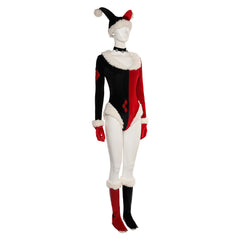 TV Harley Quinn Harley Quinn Balck And Red Outfits Cosplay Costume Halloween Carnival Suit