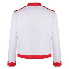 Queen Freddie Mercury Red And White Coat Outfits Cosplay Costume Halloween Carnival Suit